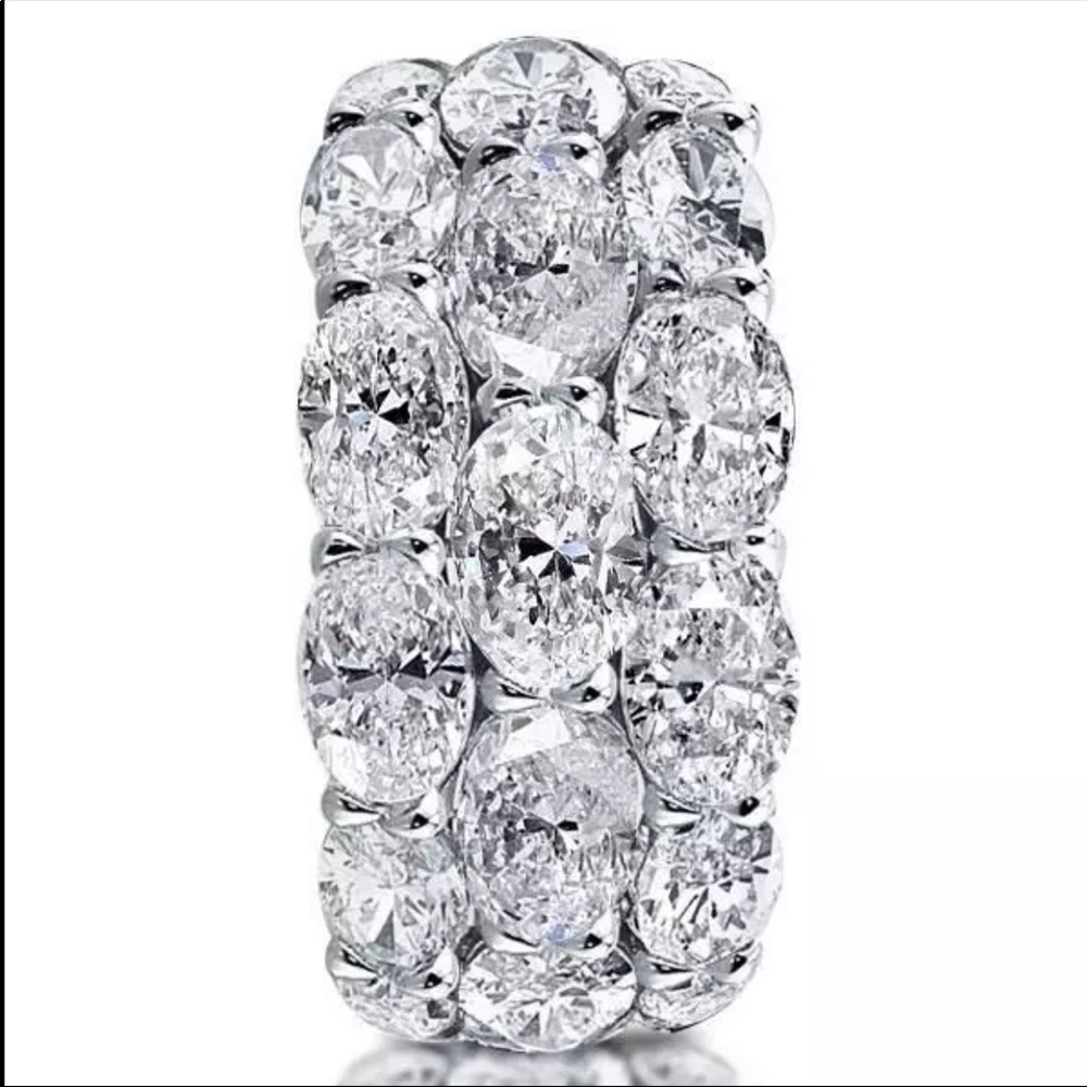 New Luxury 925 Silver Diamond Party Ring - Picture 4 of 6